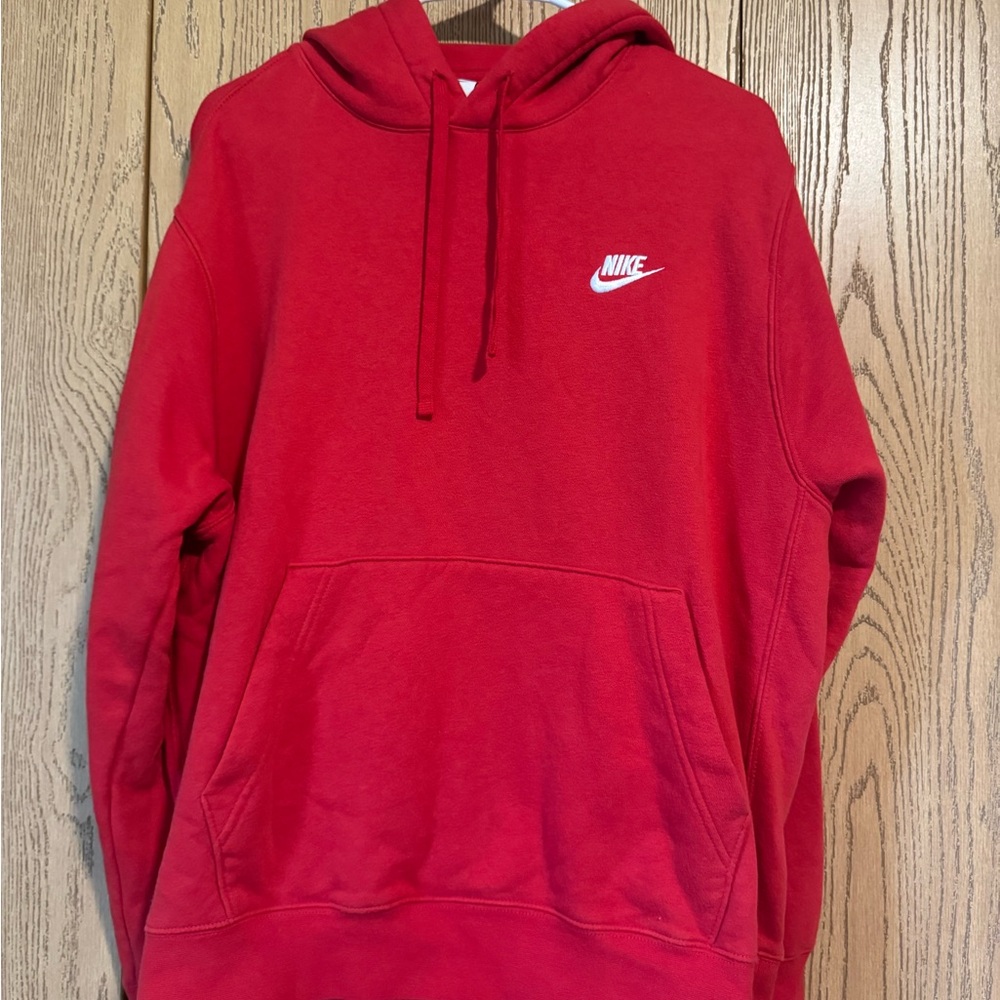 Nike Red Pullover Sweater with Classic Swoosh